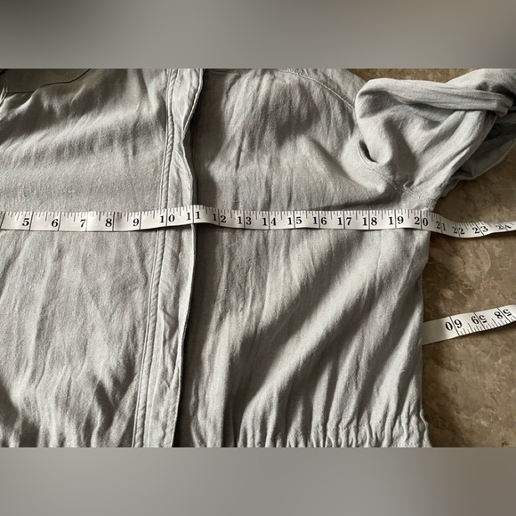 JUST Living Bluish Grey Linen Blend Hooded Utility Jacket Small - Picture 9 of 10